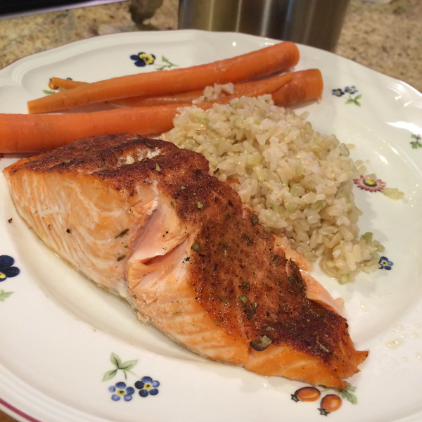 Salmon rubbed with Mediterranean Bliss
