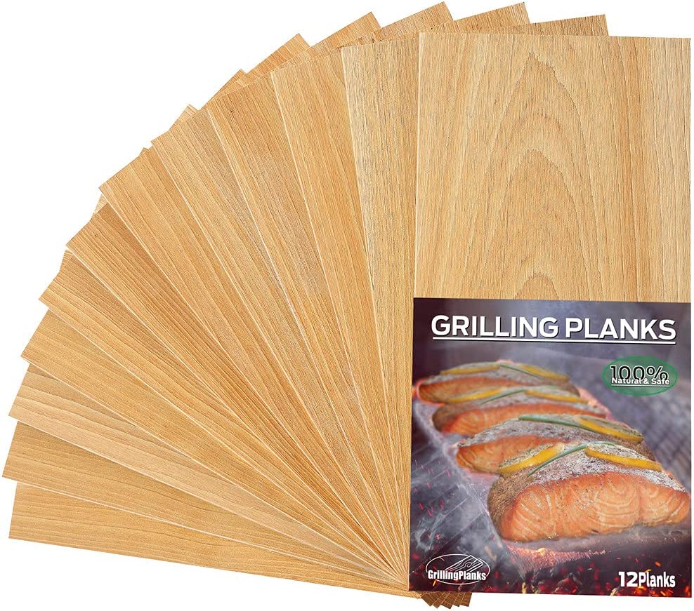 Cedar Grilling Planks for Salmon, Meat and Veggies, 12 Pack